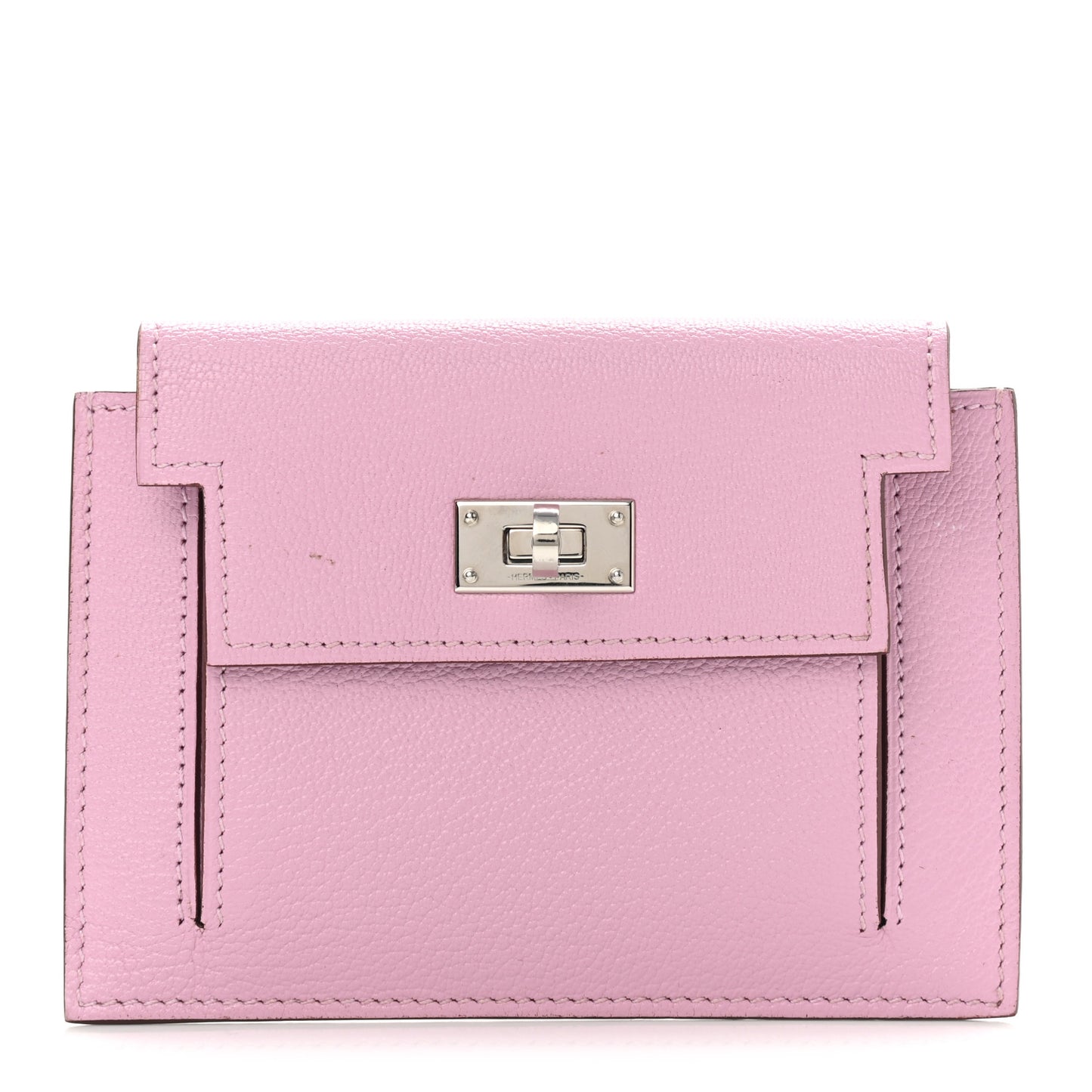 Chevre Mysore Kelly Pocket Compact Wallet Mauve Sylvestre