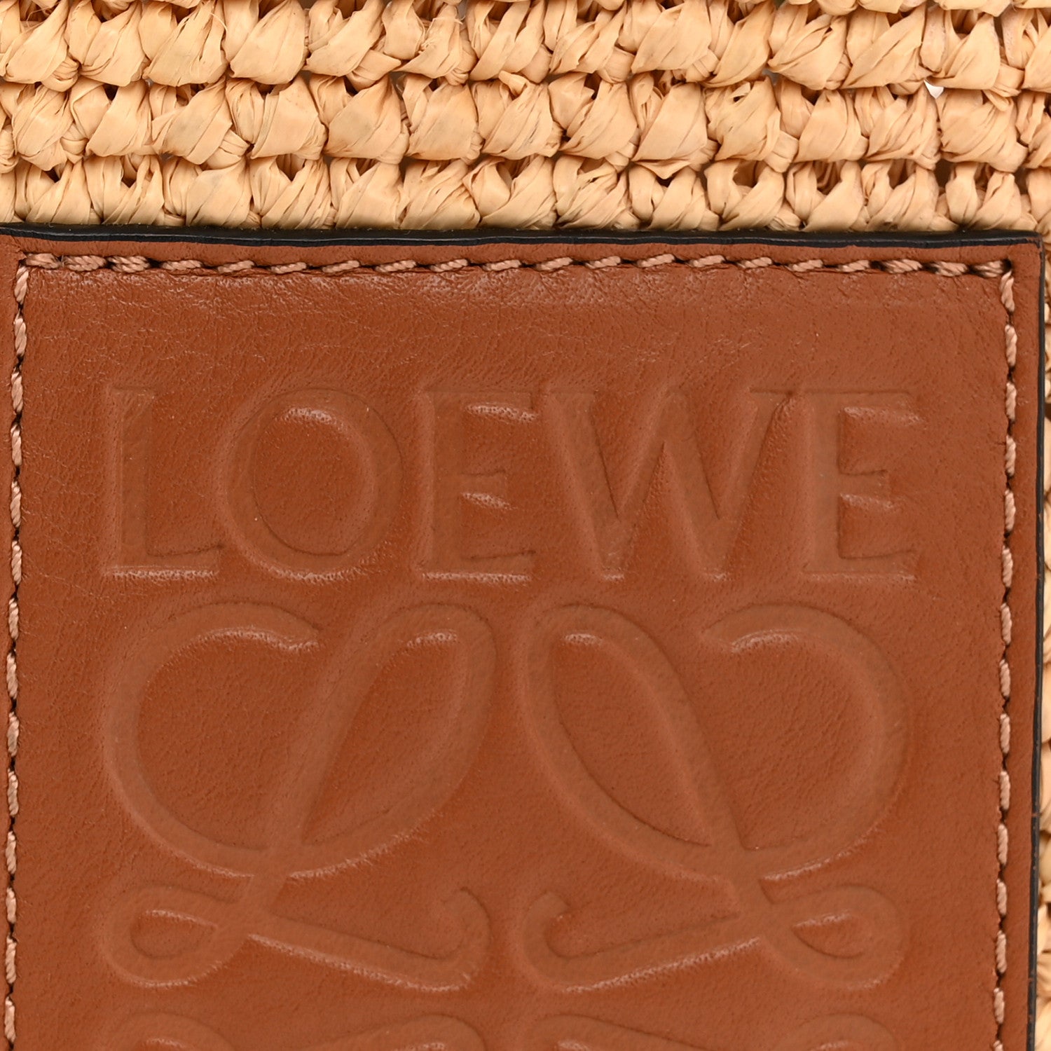 Loewe Raffia Mini Slit Tote Bag Natural Tan 6 of 11
