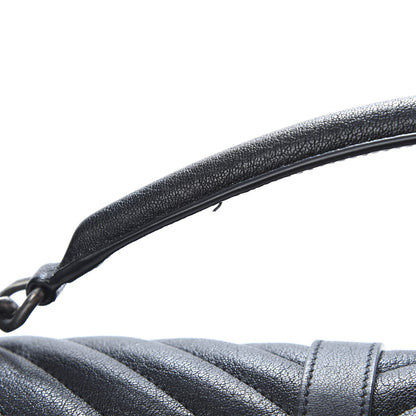 Saint Laurent Sheepskin Matelasse Chevron Monogram Large College Satchel Black 15 of 15