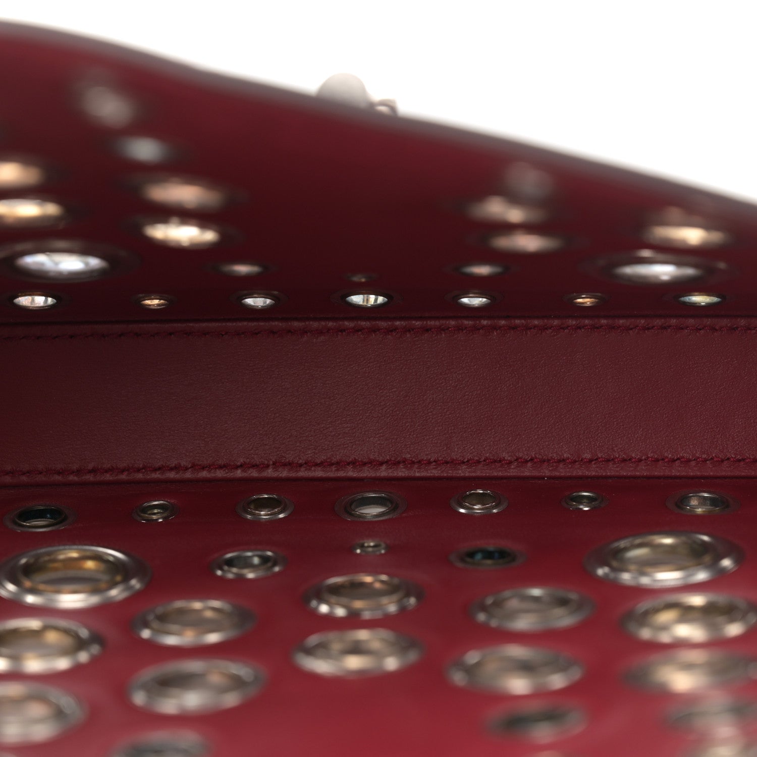 Gucci Calfskin Ha Ha Ha Jackie 1961 Eyelet Hobo Cherry Red 5 of 10