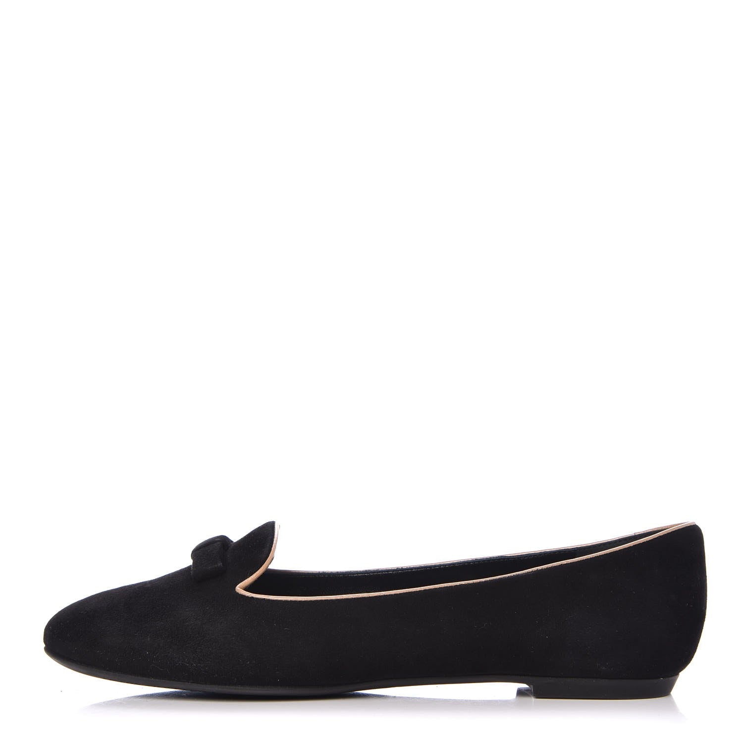 Louis Vuitton Suede Uniformes Bow Flat Loafers 36.5 Black 1 of 9
