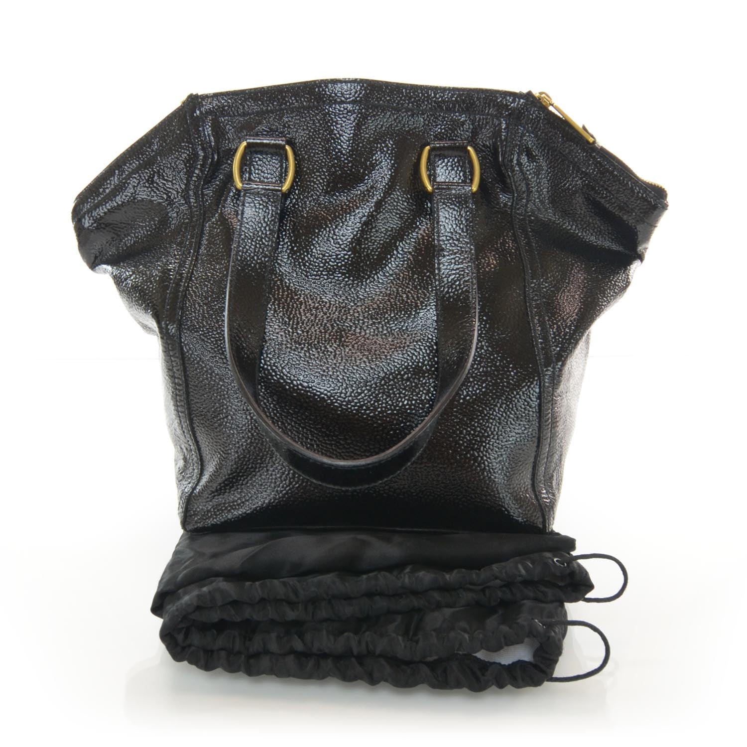 Saint Laurent Patent Large Downtown Tote Black 3 of 7