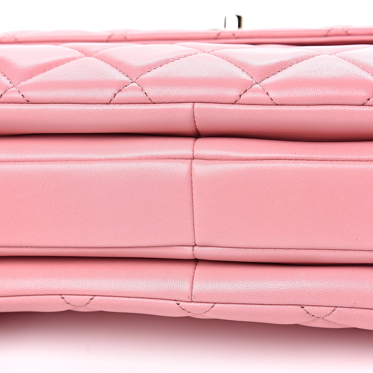 Lambskin Quilted Small Trendy CC Flap Dual Handle Bag Pink