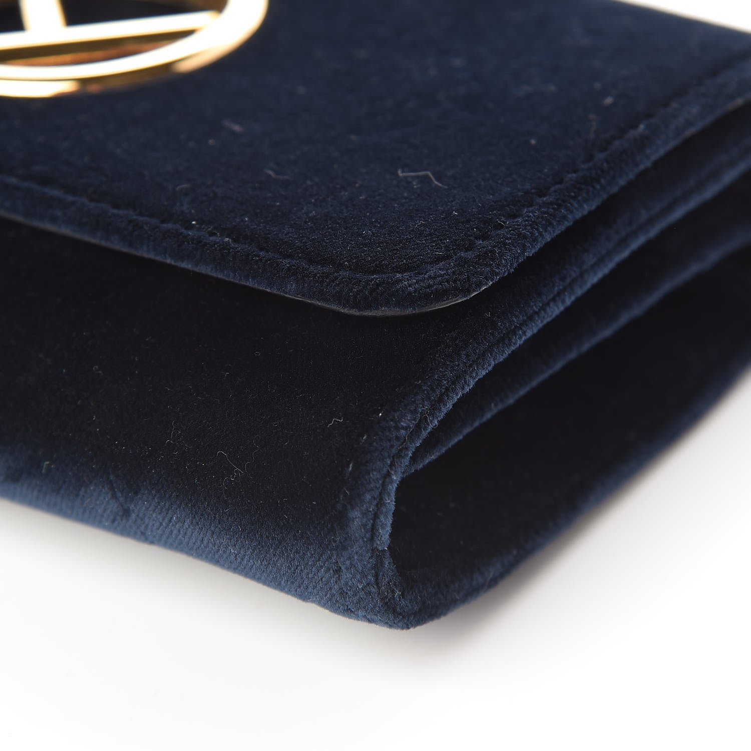 Fendi Velvet F is Wallet on Chain Blue 10 of 10