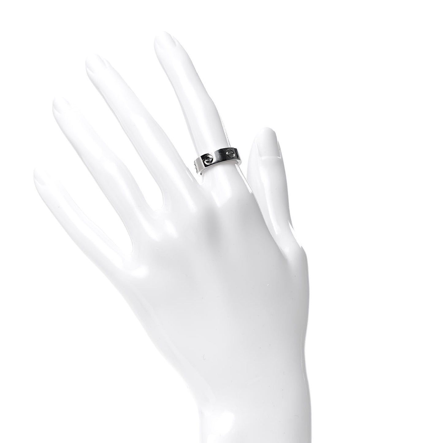 18K White Gold 5.5mm LOVE Ring 50 5.25