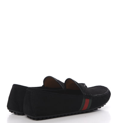 Gucci Suede Web Mens Kanye Driver Loafers 10.5 Black 4 of 8