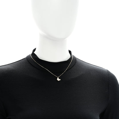 Van Cleef & Arpels 18K Yellow Gold Mother of Pearl Sweet Alhambra Butterfly Pendant Necklace 2 of 6