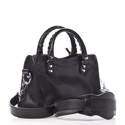 Balenciaga Grained Calfskin Classic Silver Hardware Mini City Black 3 of 10