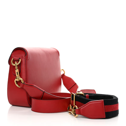 Gucci Ruinart Calfskin Medium Lady Web Shoulder Bag Hibiscus Red 3 of 17