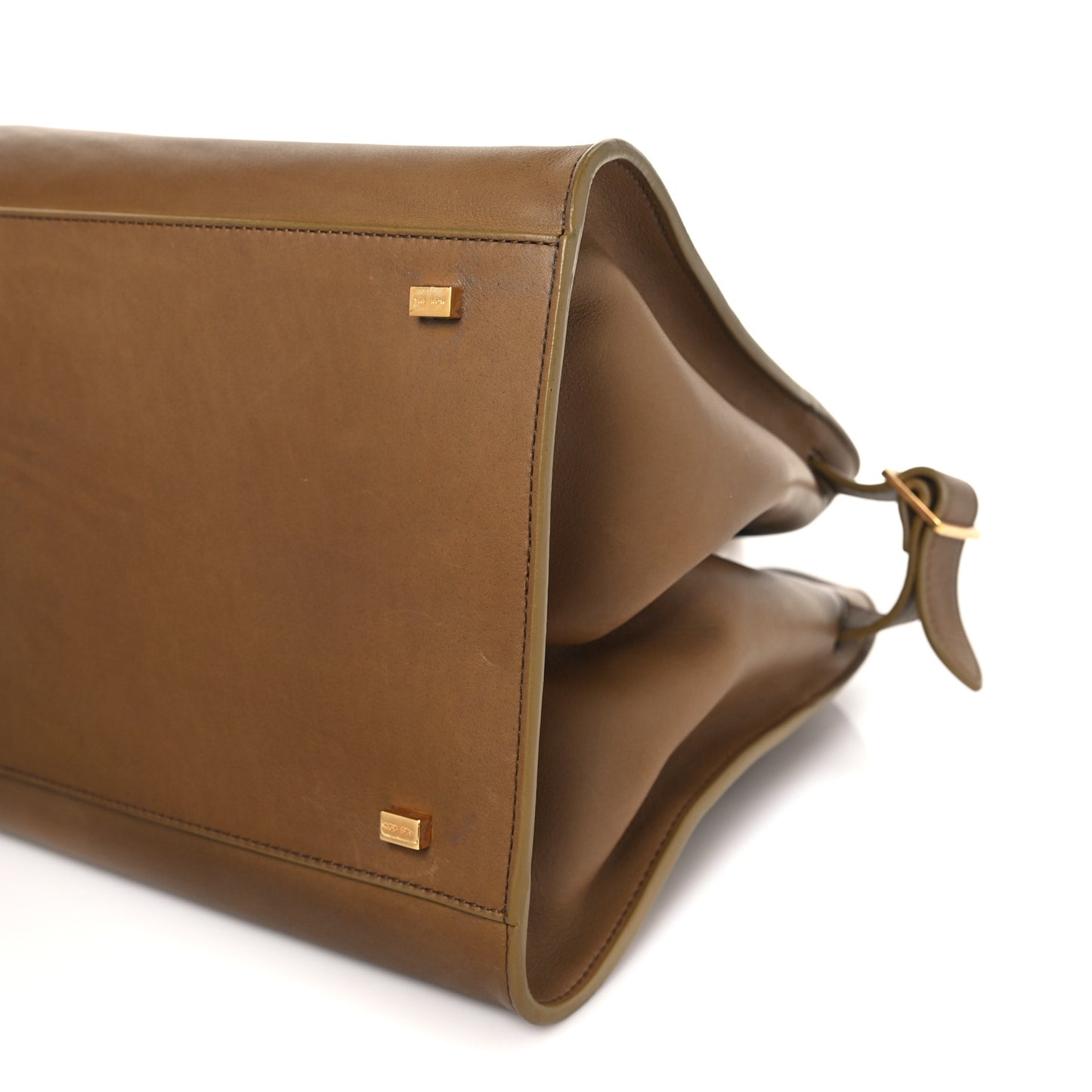 Polished Saddle Calfskin Soft Margaux 15 Muschio