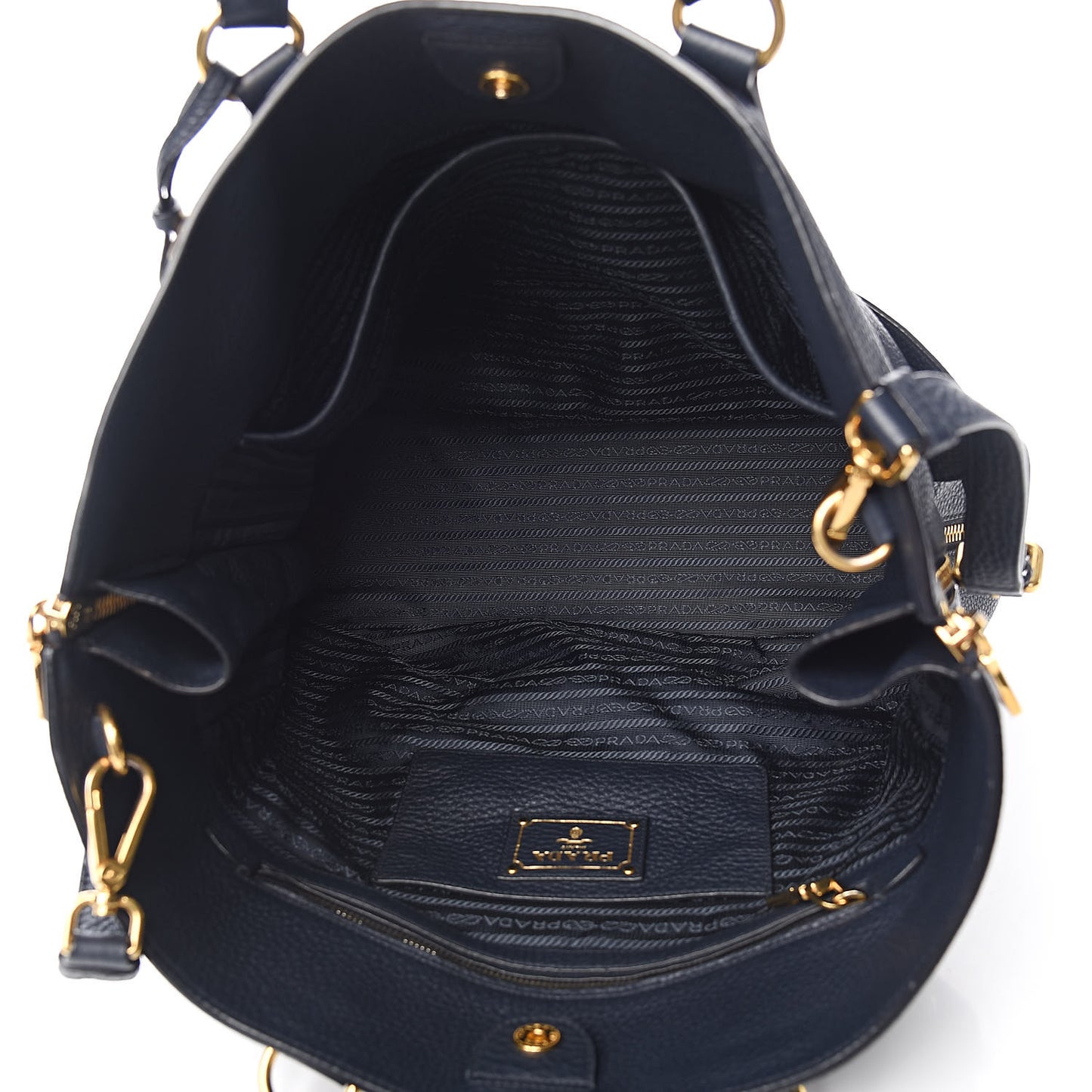 Vitello Daino Side Zip Tote Baltico