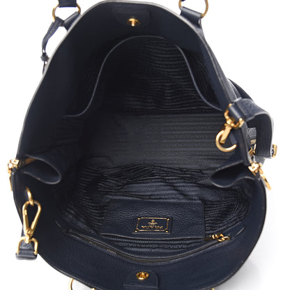 Prada Vitello Daino Side Zip Tote Baltico 5 of 11