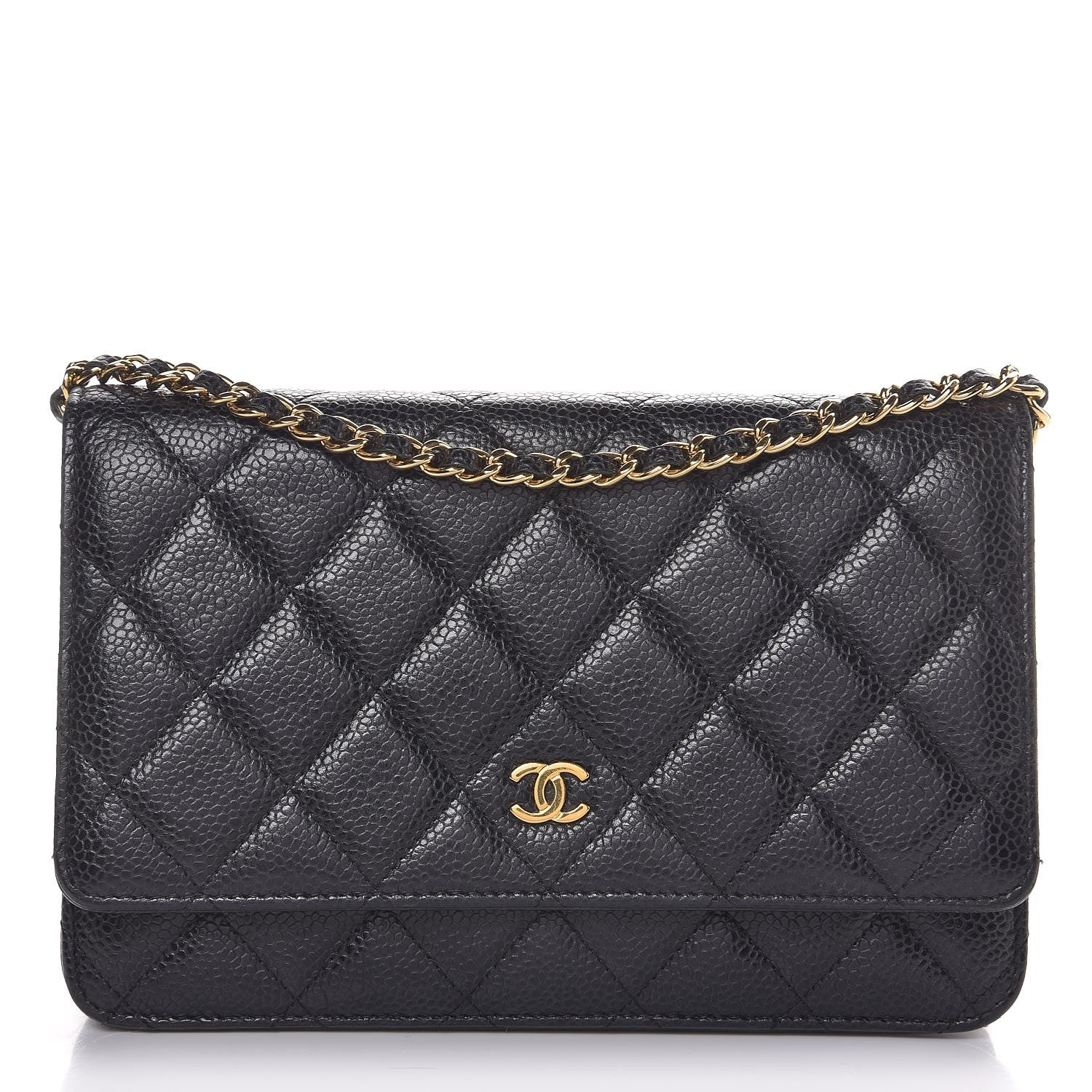 Chanel Caviar Quilted Wallet On Chain WOC Black 1 of 10