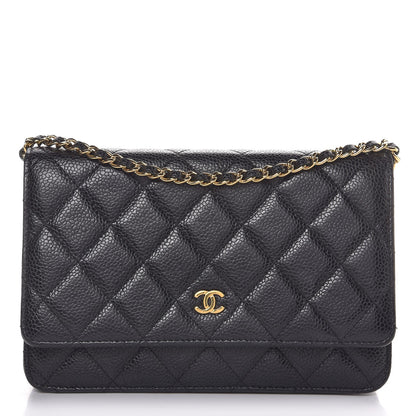 Chanel Caviar Quilted Wallet On Chain WOC Black 1 of 10