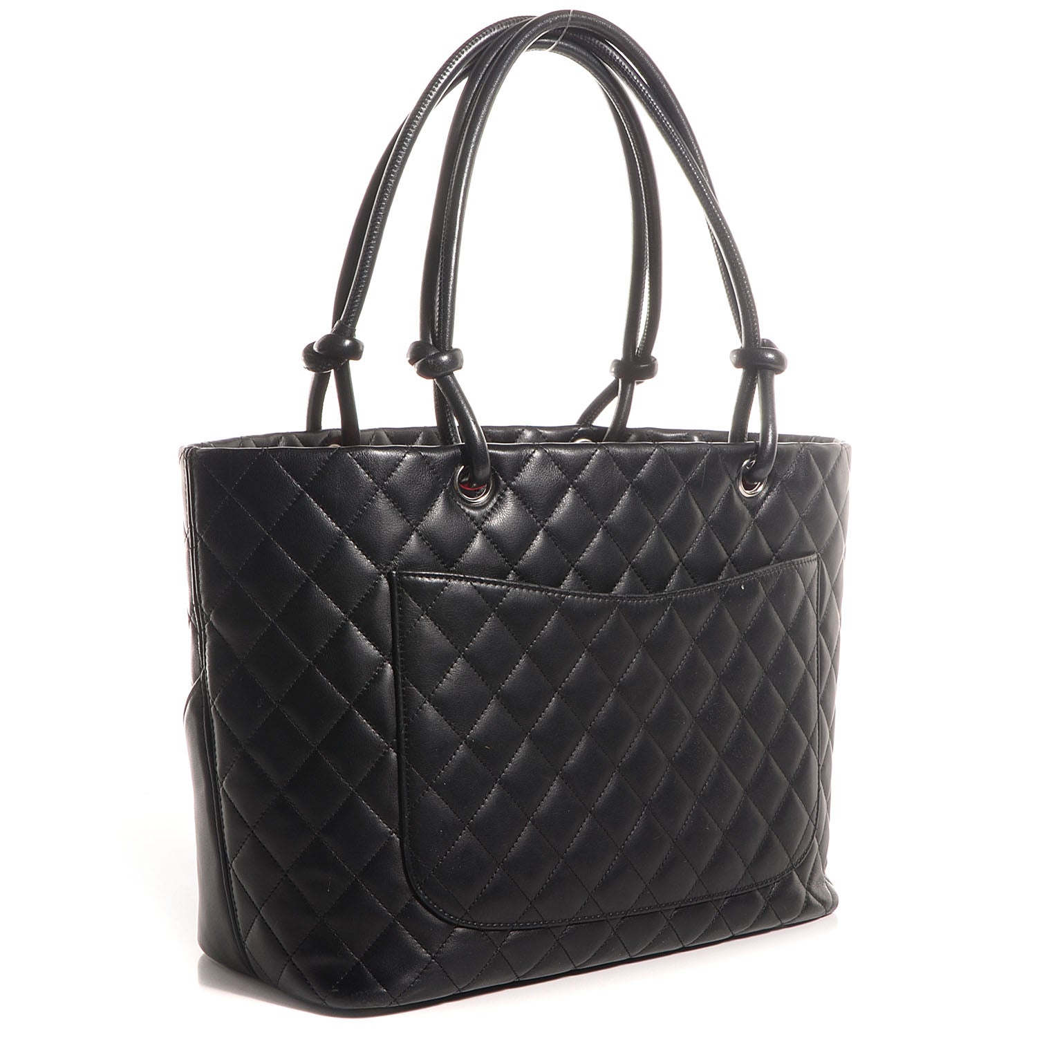 Chanel Calfskin Quilted Large Cambon Tote Black White 3 of 7