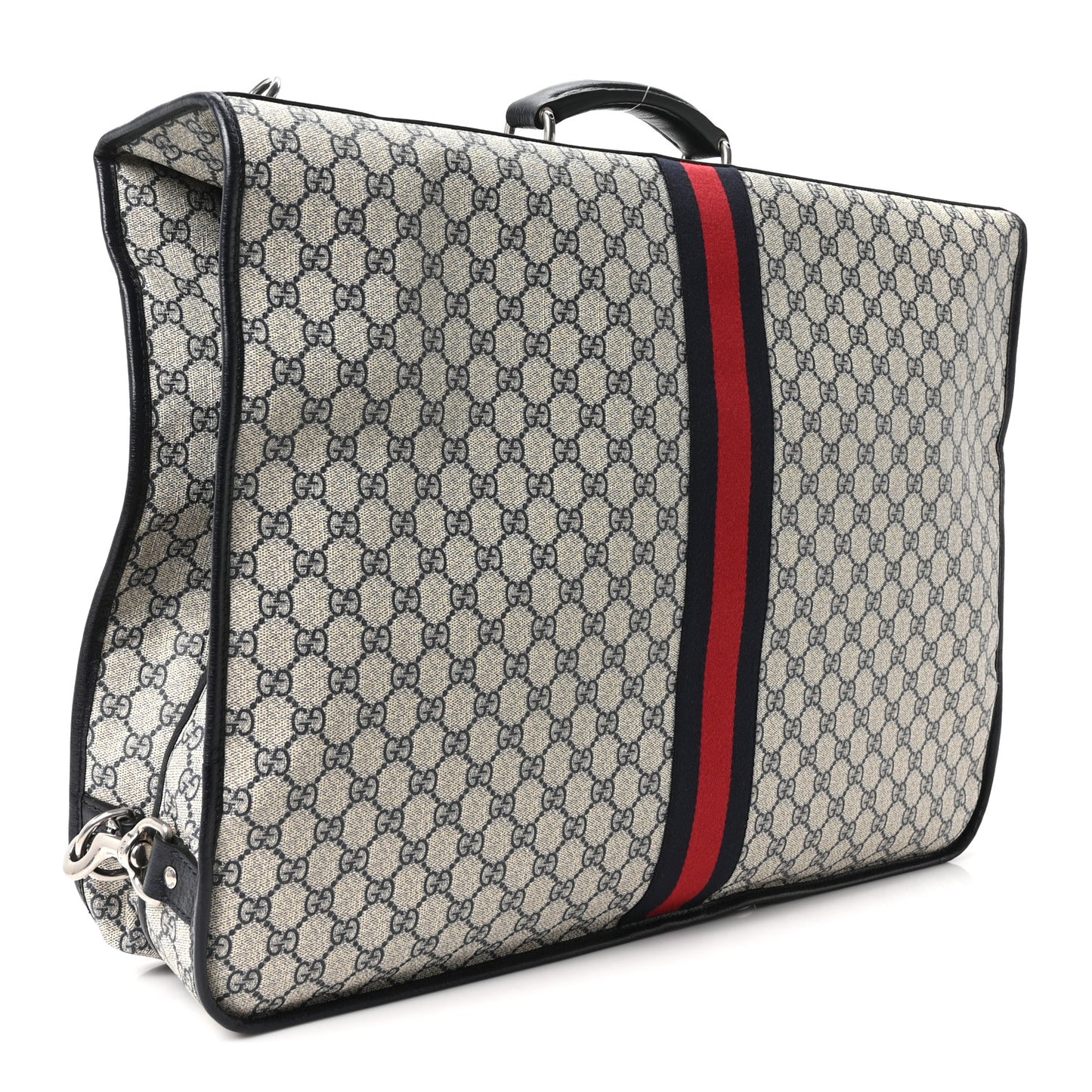 GG Supreme Monogram Web Savoy Garment Bag Beige Blue
