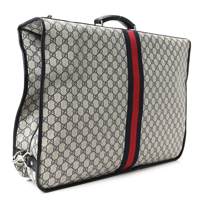 Gucci GG Supreme Monogram Web Savoy Garment Bag Beige Blue 2 of 9