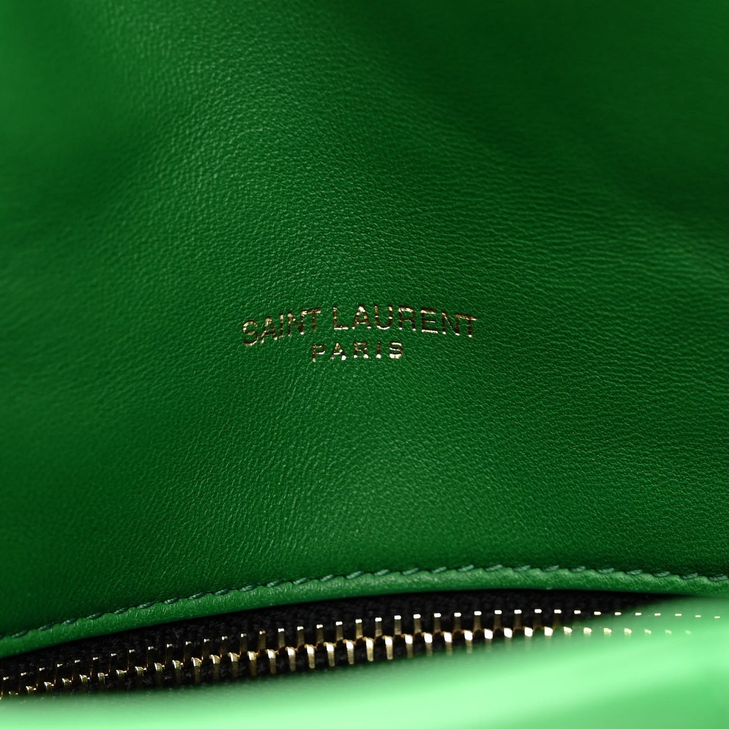 Lambskin Quilted Small Loulou Puffer Monogram Chain Satchel New Vert