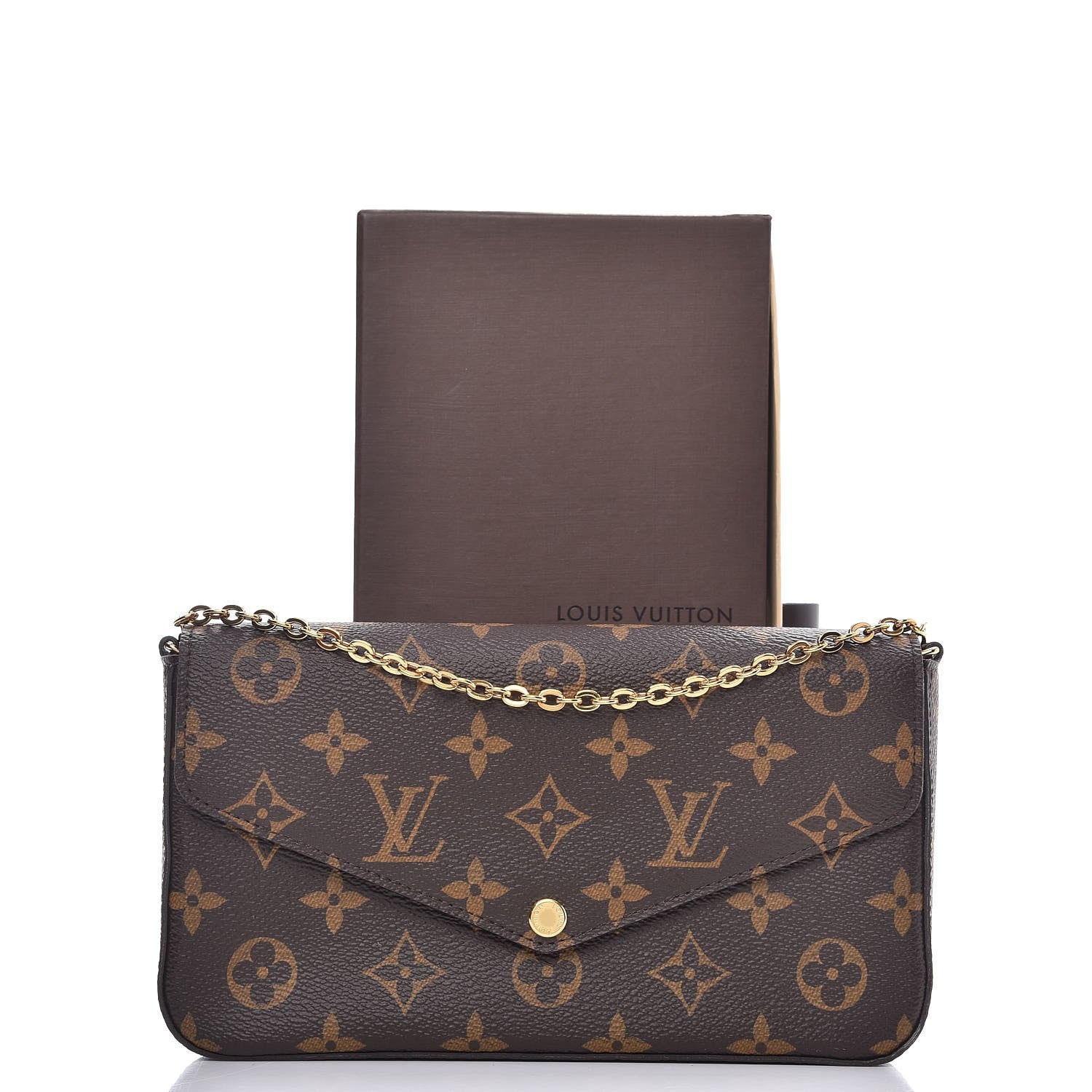 Louis Vuitton Monogram Pochette Felicie Chain Wallet Fuchsia 9 of 9
