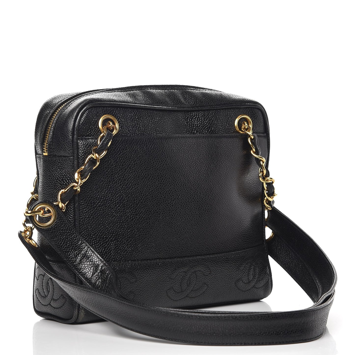 Caviar CC Shoulder Bag Black