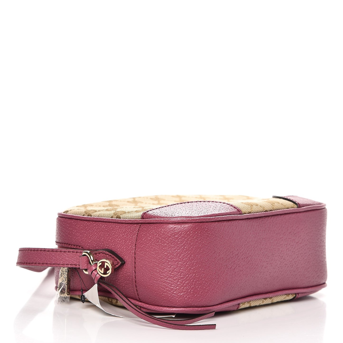 Monogram Textured Calfskin Mini Bree Messenger Bag Beige Ebony Peonia Flower