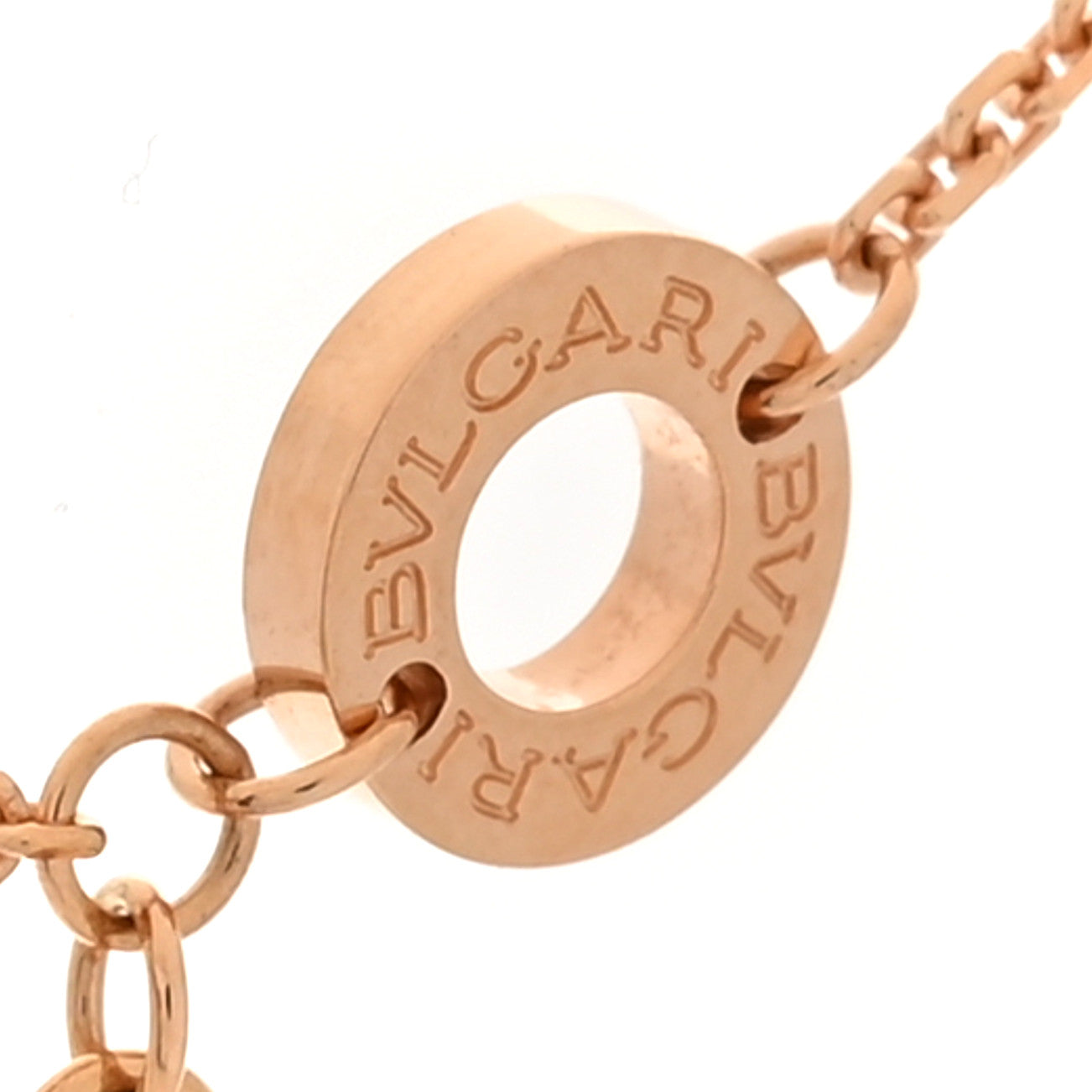 Bulgari 18K Rose Gold Diamond Mother of Pearl Divas' Dream Pave Pendant Necklace 5 of 8