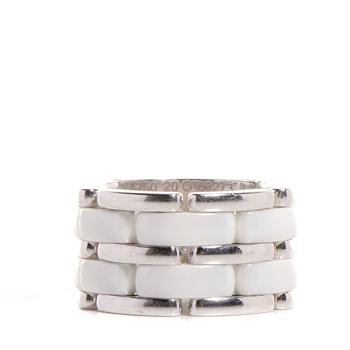 18K White Gold Ceramic Large Ultra Ring 5.5