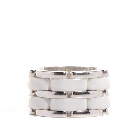 Chanel 18K White Gold Ceramic Large Ultra Ring 5.5 1 of 5