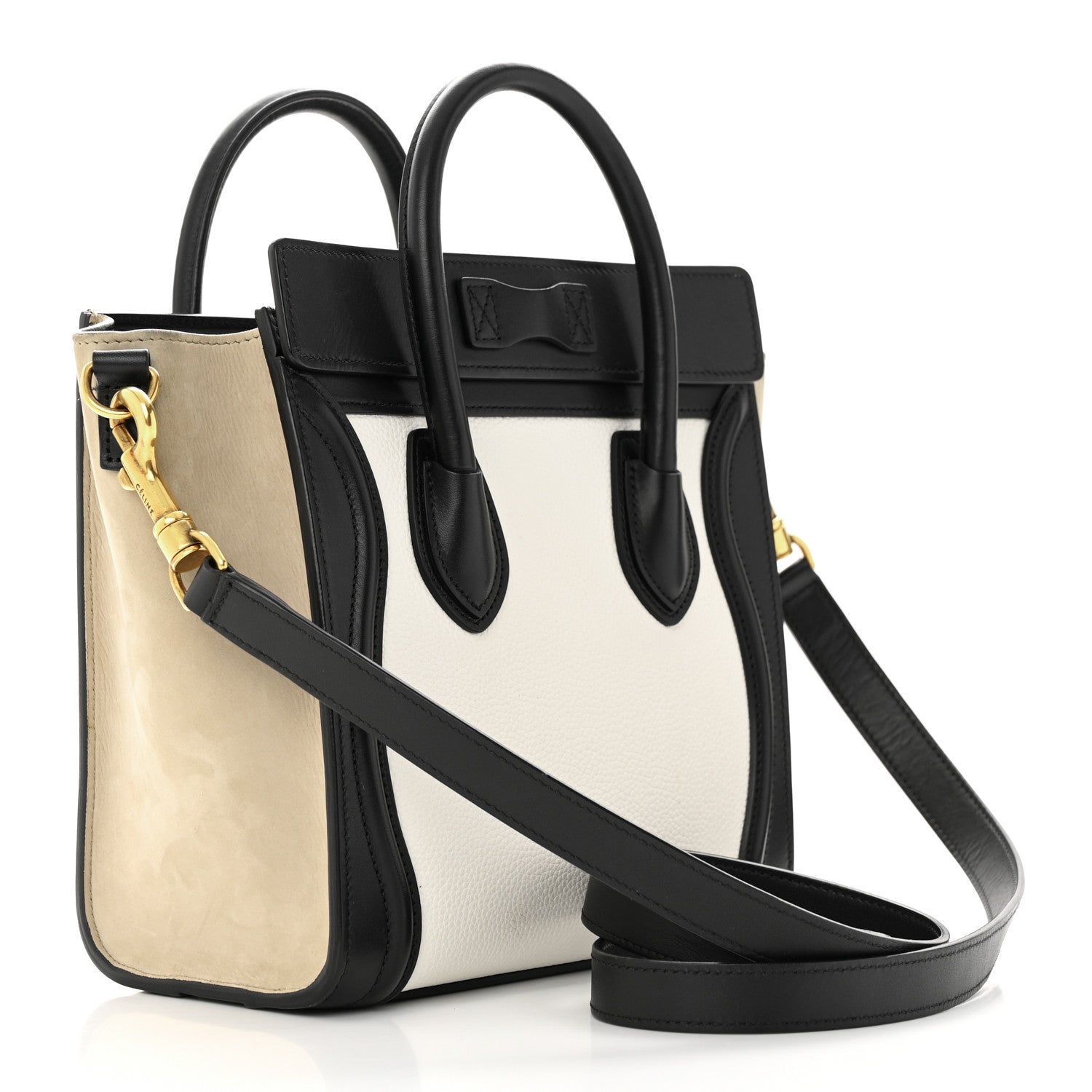Celine Smooth Drummed Calfskin Nano Tri-Color Luggage White 3 of 16