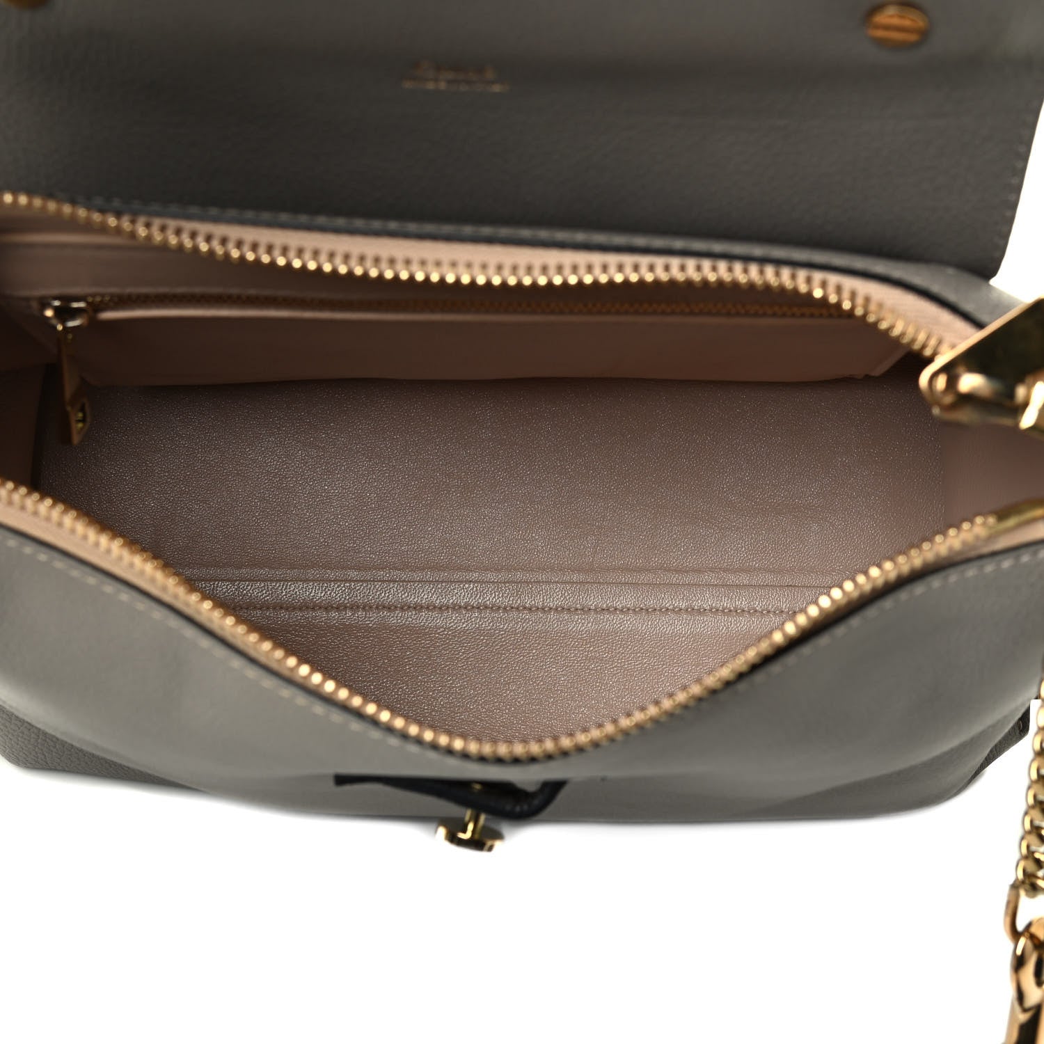 Chloe Calfskin Medium Clare Top Handle Bag Motty Grey 4 of 8