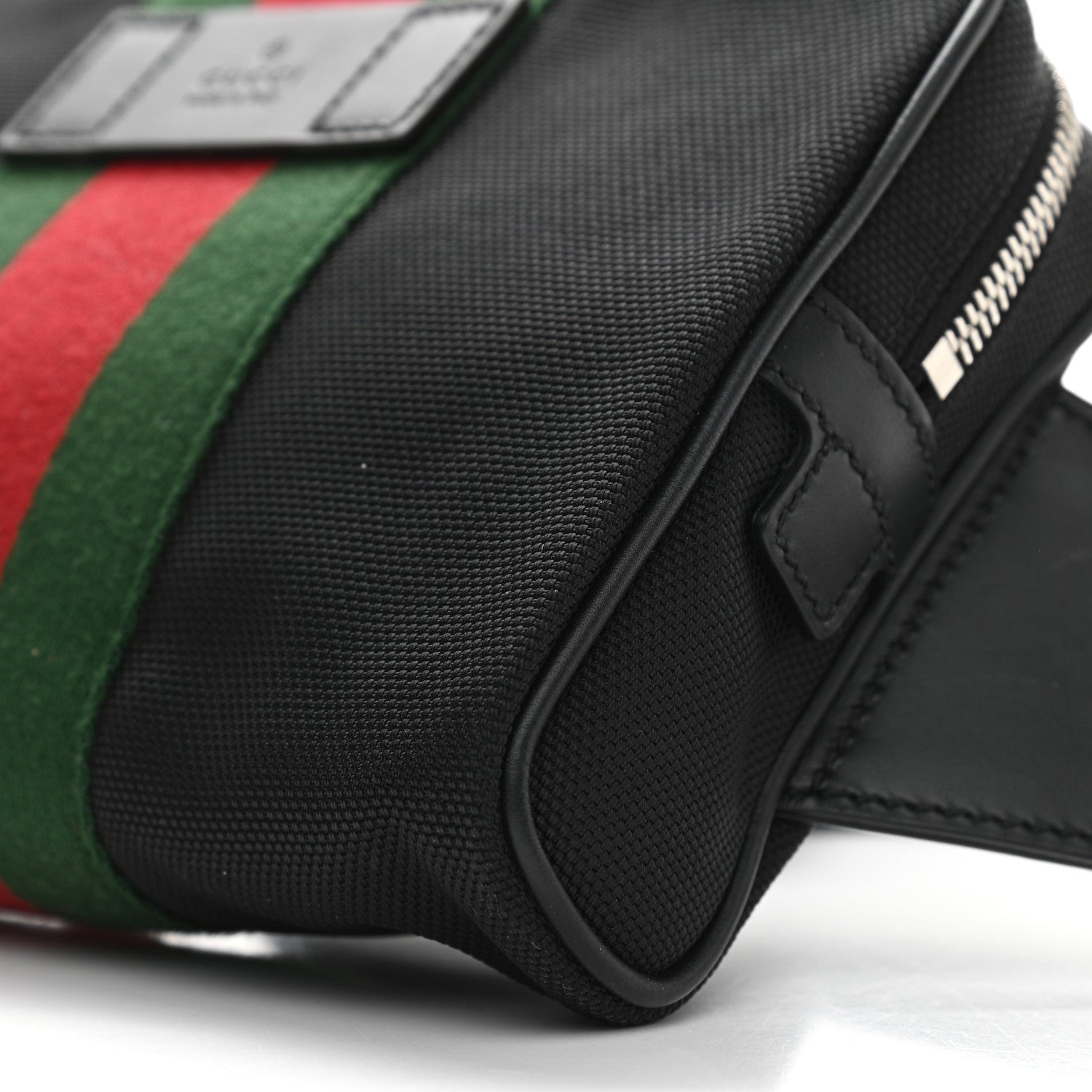 Gucci Canvas Web Slim Belt Bag Black 10 of 10