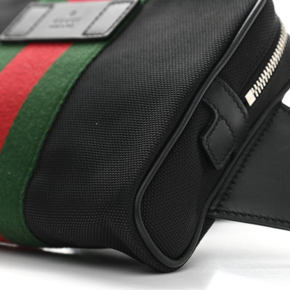 Gucci Canvas Web Slim Belt Bag Black 10 of 10