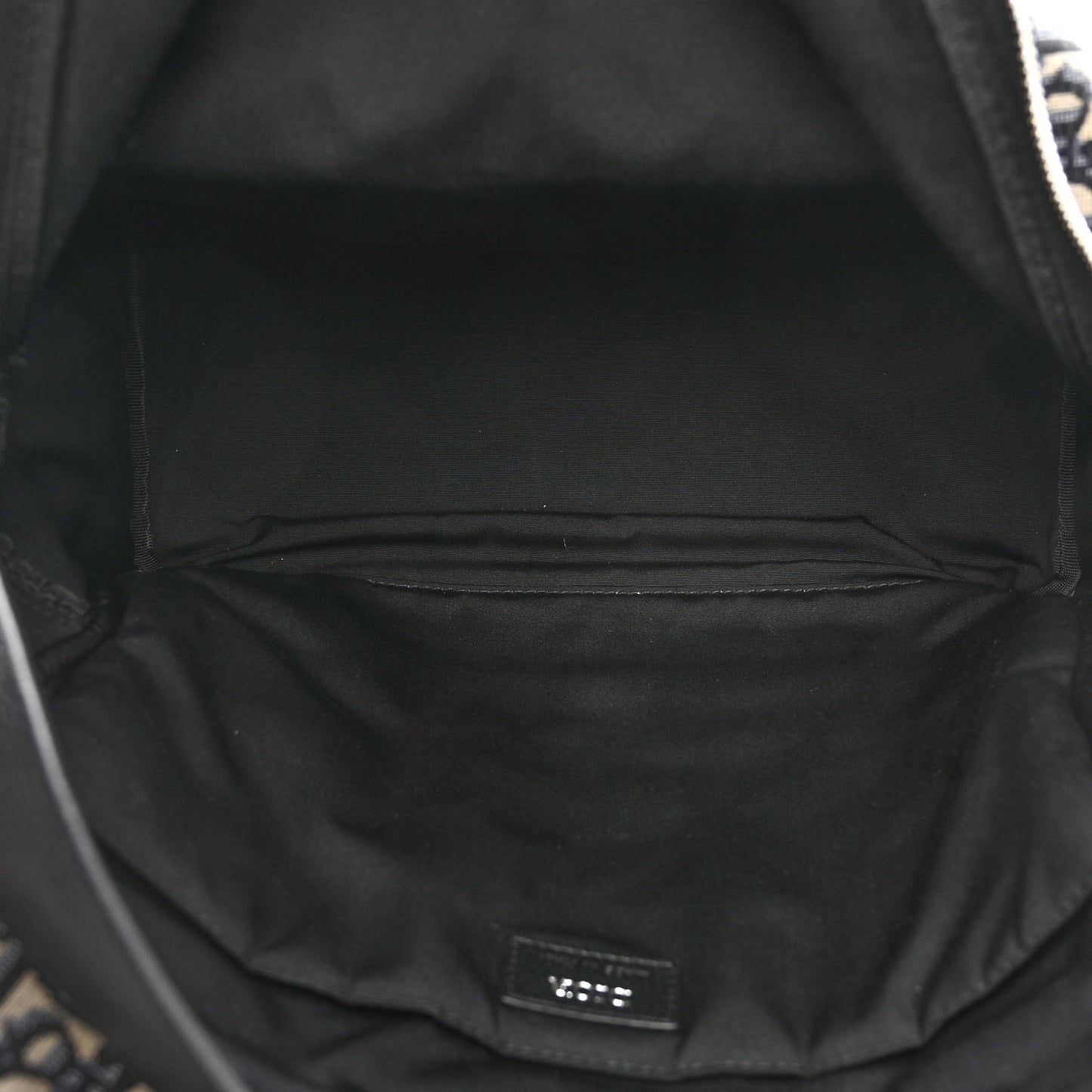 Oblique Calfskin Rider Backpack Beige Black