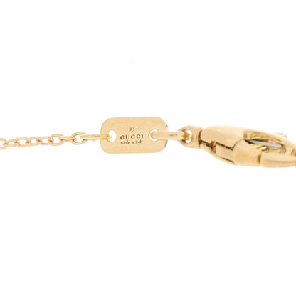Gucci 18K Yellow Gold Diamond Jade Le Marche Des Merveilles Feline Pendant Necklace 5 of 6