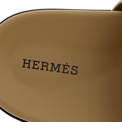 Hermes Suede Goatskin Womens Chypre Sandals 38 Beige Sable 8 of 10