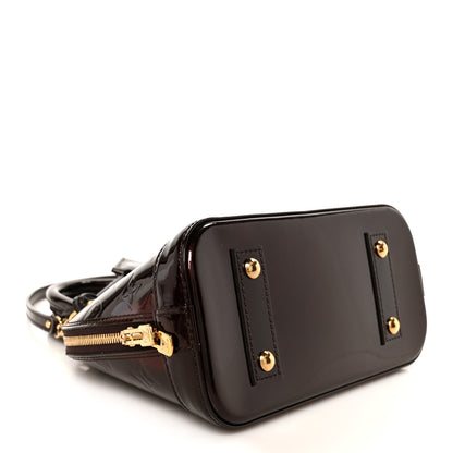 Louis Vuitton Vernis Rayures Alma BB Amarante 4 of 9