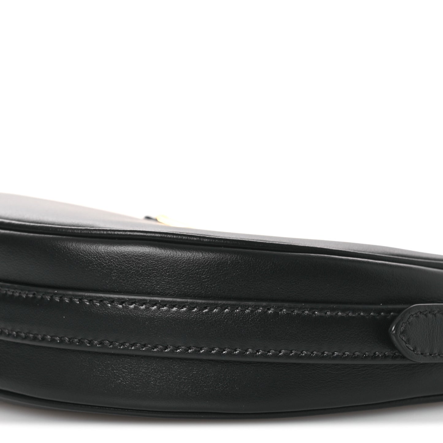 Soft Calfskin Mini Arque Shoulder Bag Black