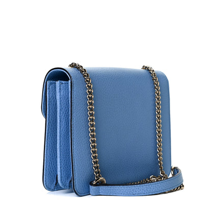 Gucci Dollar Calfskin Small Interlocking G Shoulder Bag Mineral Blue 3 of 7