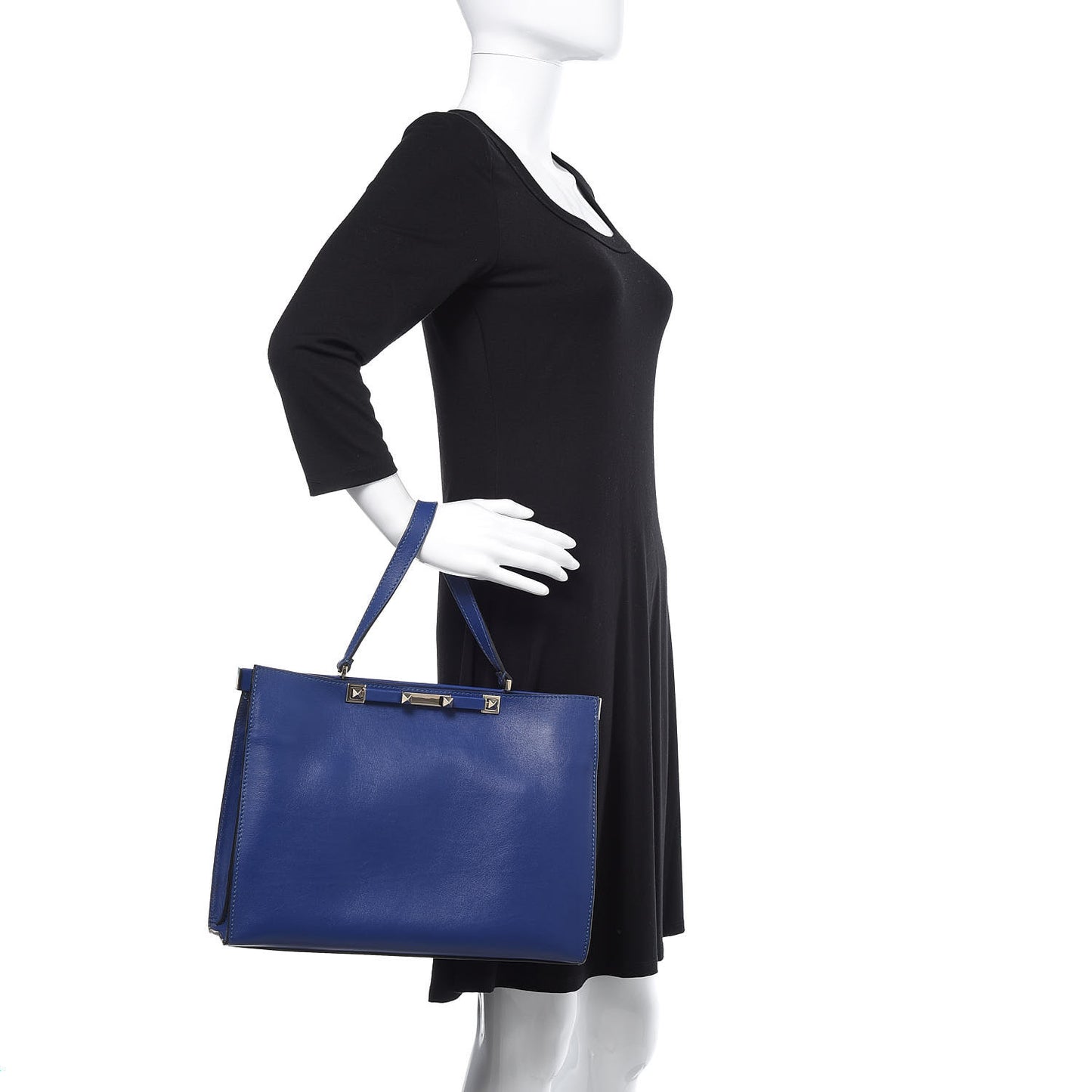 Calfskin Rockstud Frame Bag Blue