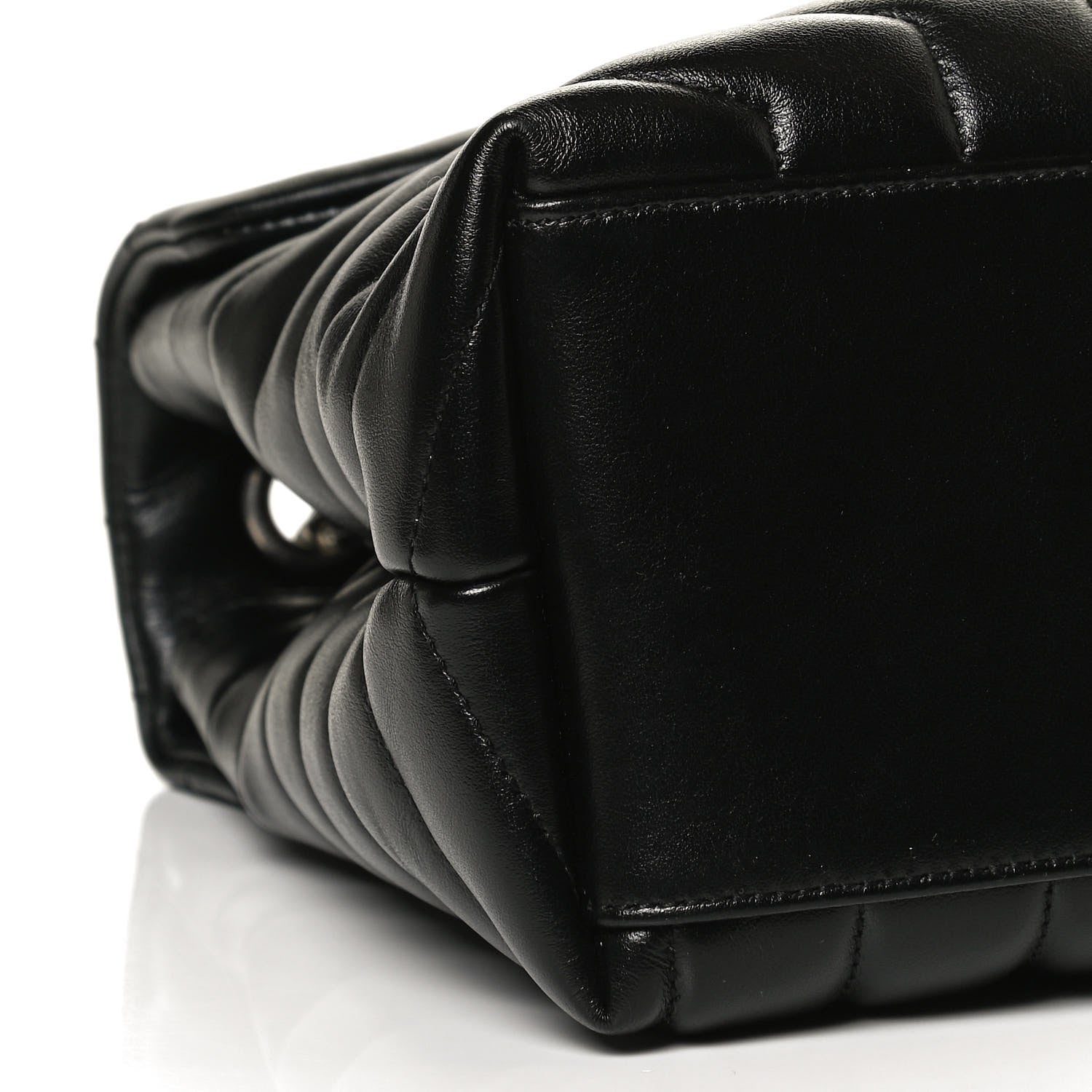 Saint Laurent Calfskin Y Quilted Monogram Medium Loulou Chain Satchel Black 11 of 12