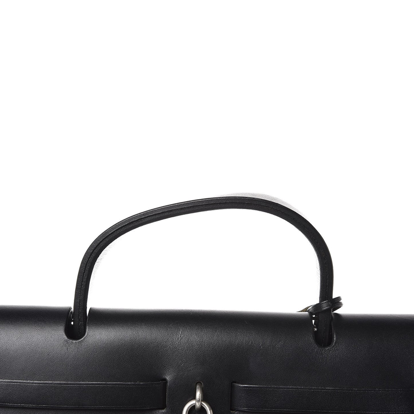 Toile Vache Calfskin Herbag 30 PM Black