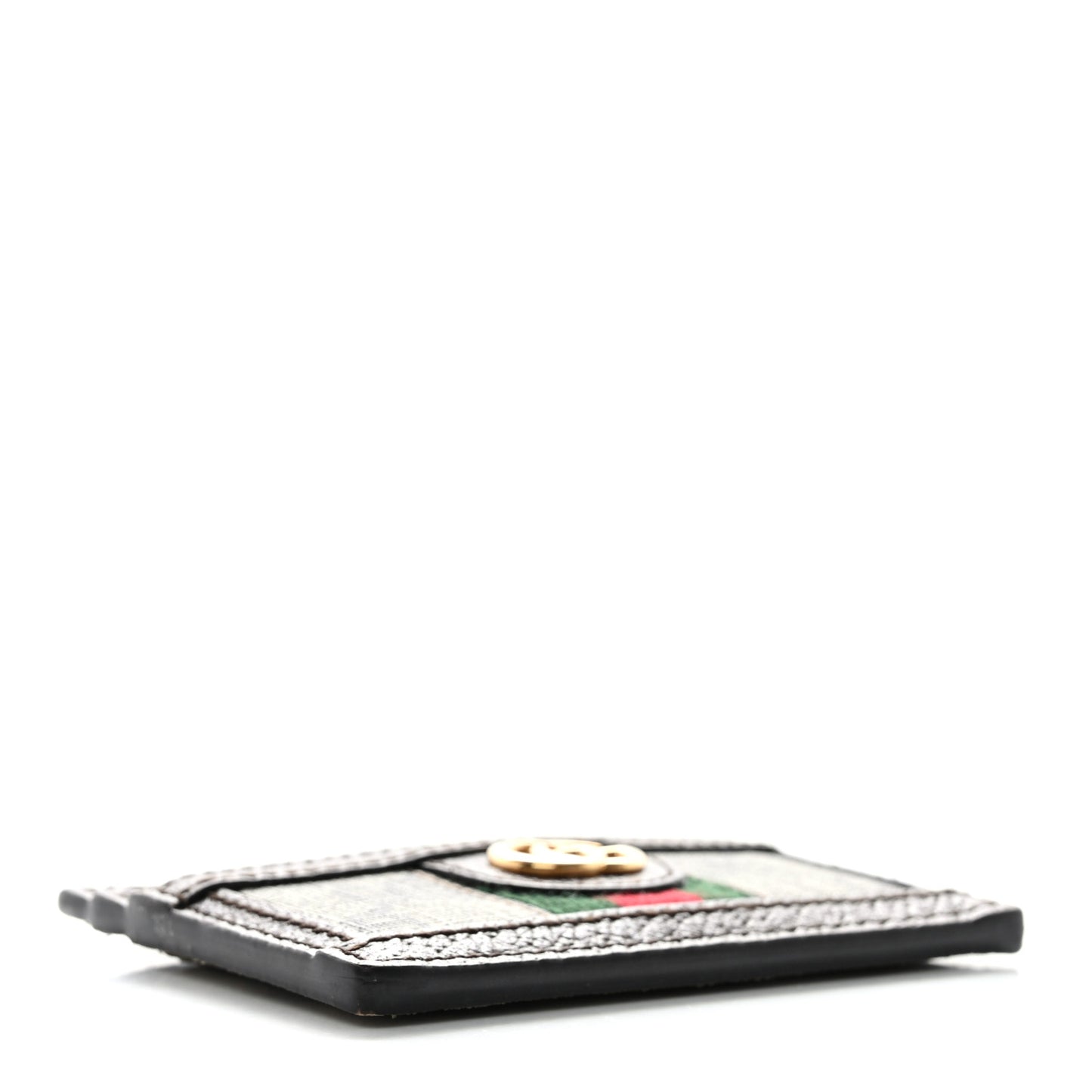 GG Supreme Monogram Ophidia Card Holder Brown
