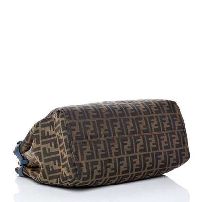 Fendi Zucca Vitello Artic Tote Tobacco Petrolio 4 of 9