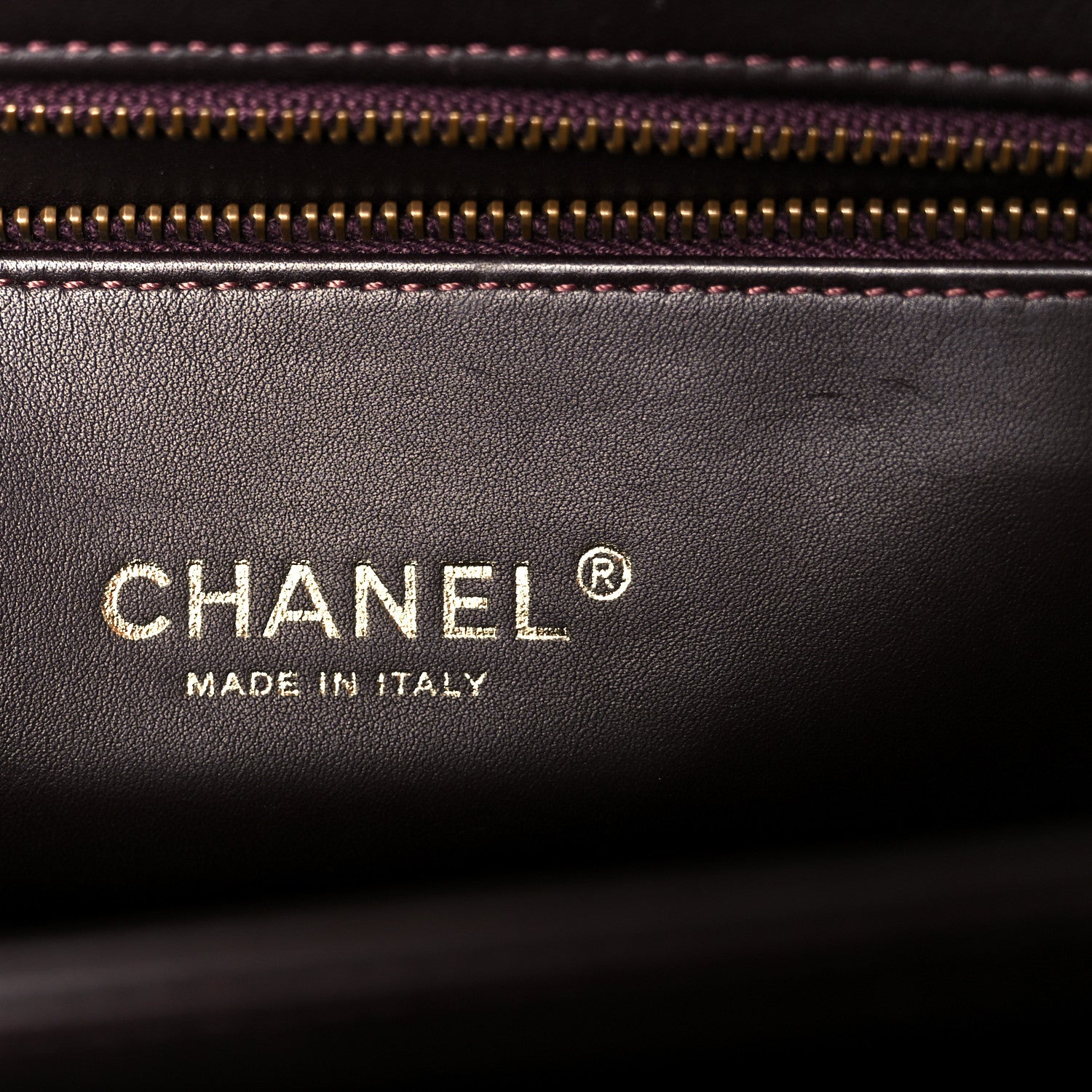 Chanel Lizard Lambskin Quilted Large Perfect Edge Flap Burgundy 6 of 10