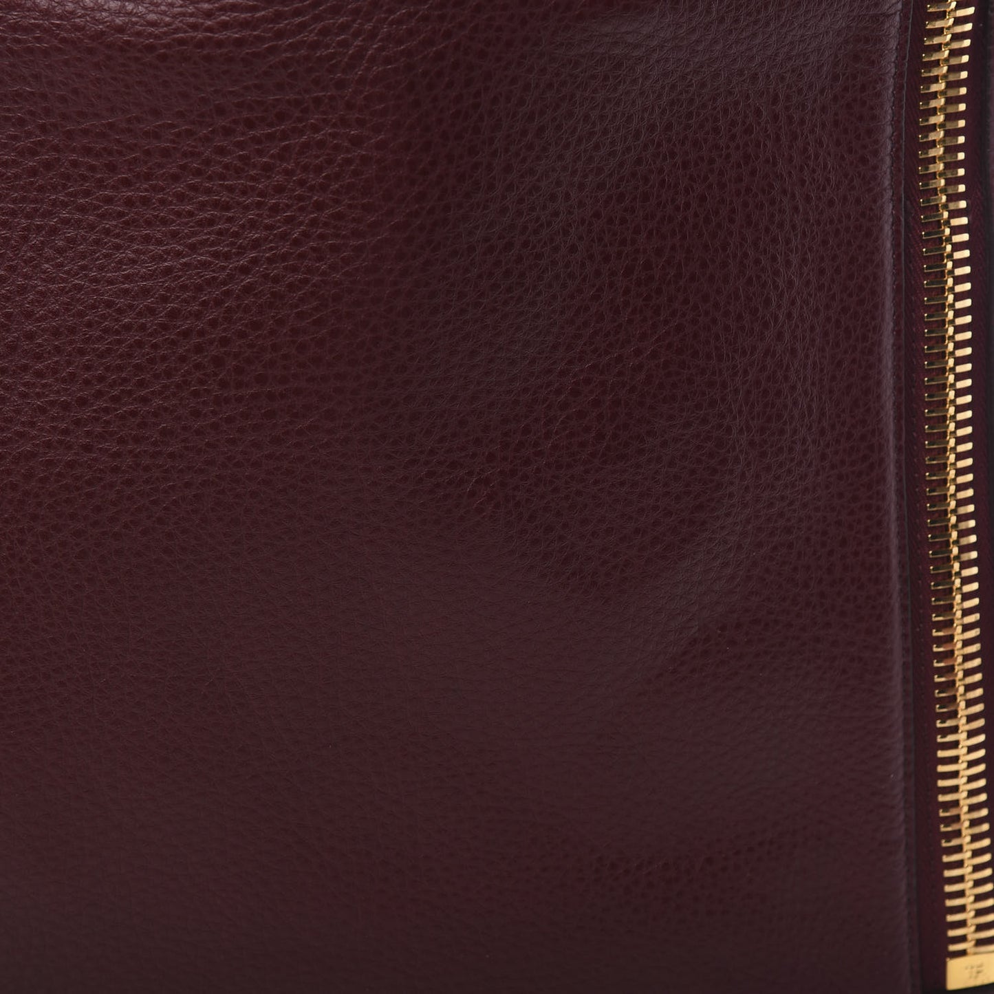 Ramskin Large Alix Padlock Zip Shoulder Bag Wine