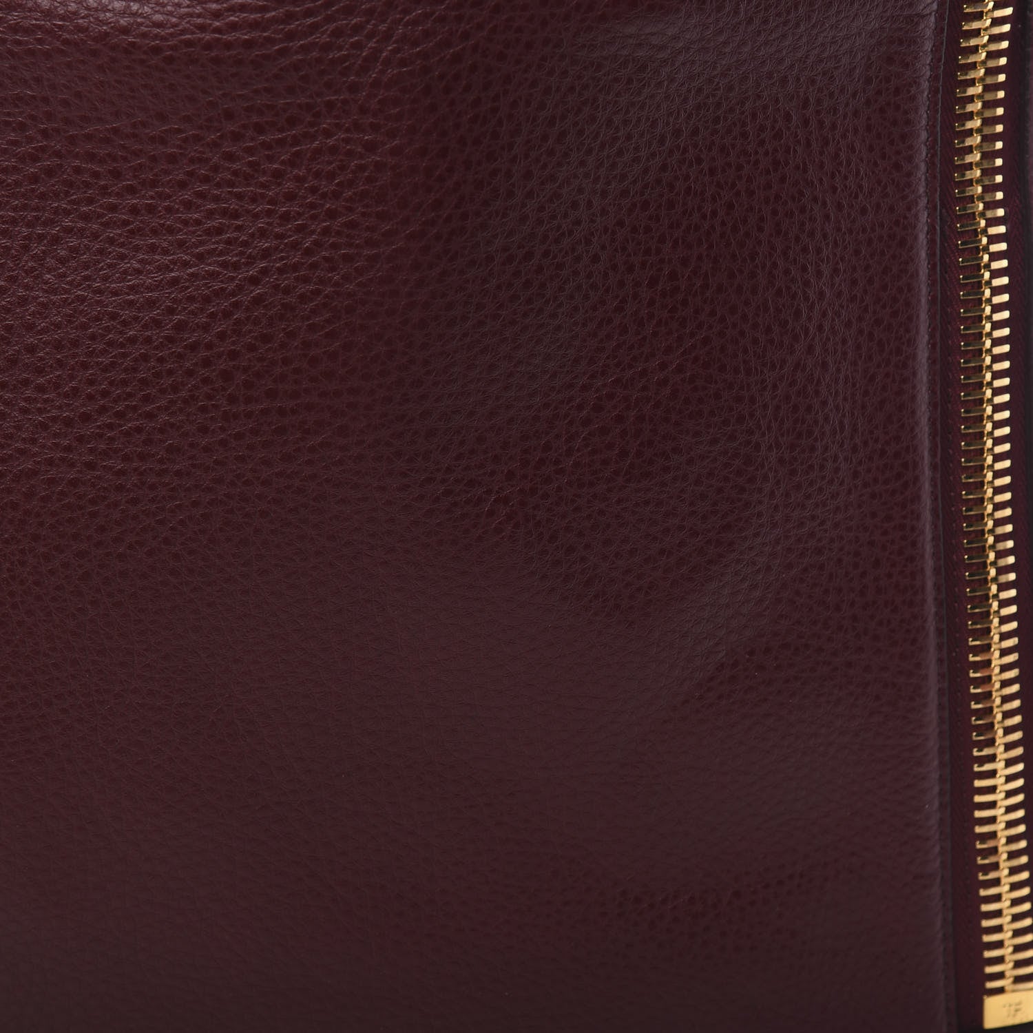 Tom Ford Ramskin Large Alix Padlock Zip Shoulder Bag Wine 9 of 11