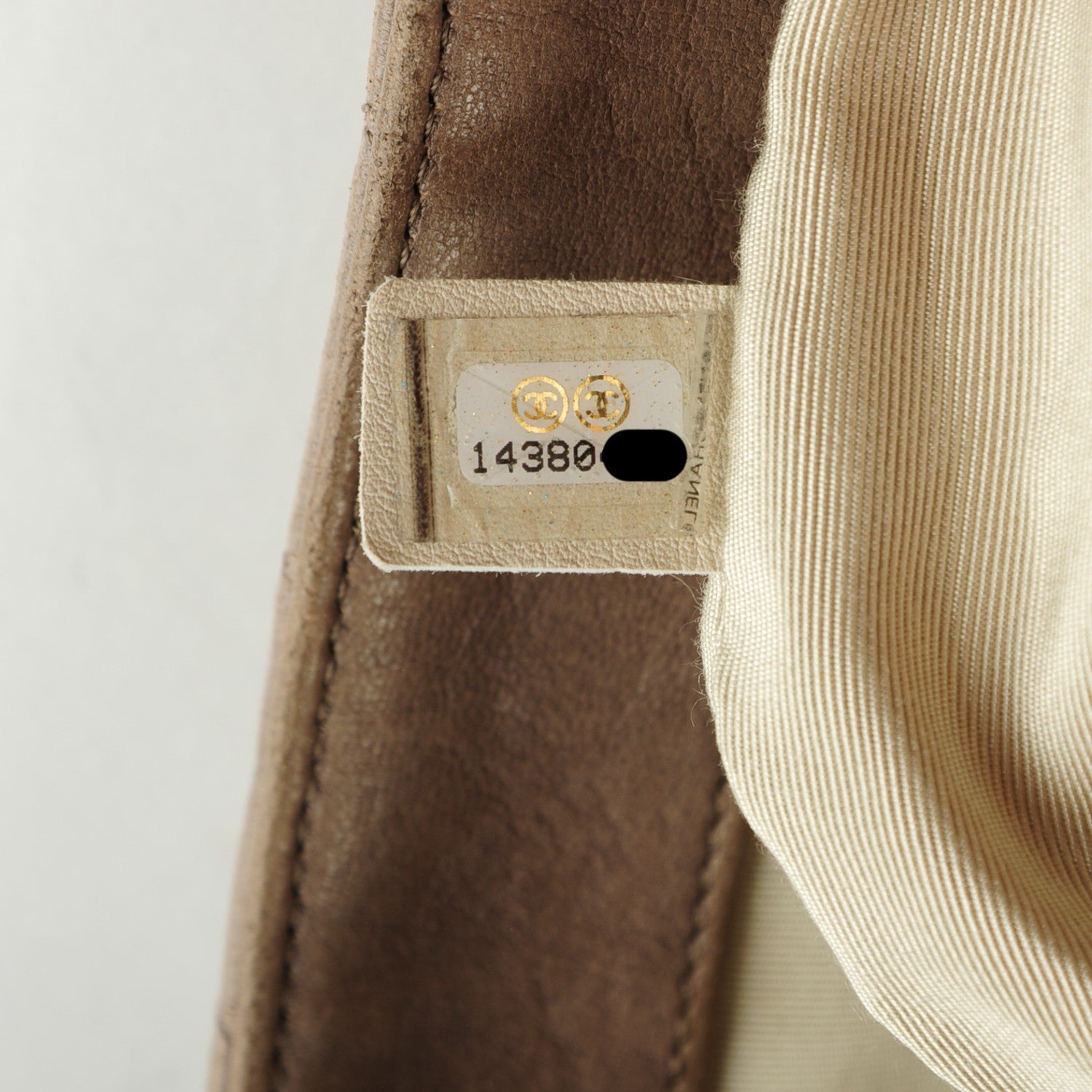 Chanel Washed Lambskin Quilted Chain Around Maxi Flap Taupe 7 of 7