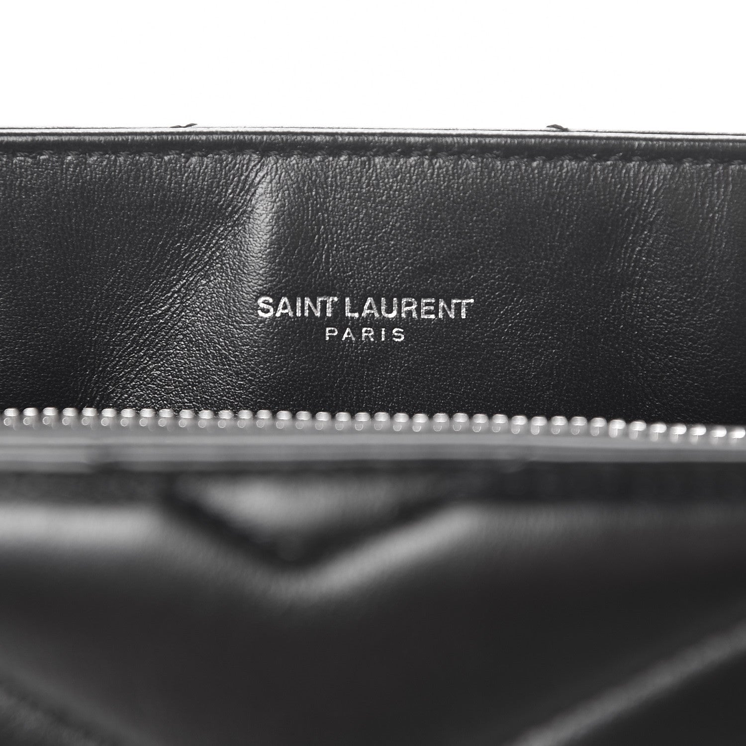 Saint Laurent Calfskin Y Quilted Monogram Small Loulou Shopper Black 8 of 11