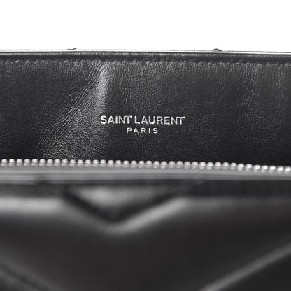 Saint Laurent Calfskin Y Quilted Monogram Small Loulou Shopper Black 8 of 11
