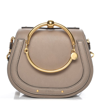 Chloe Calfskin Suede Small Nile Bracelet Bag Motty Grey 1 of 8